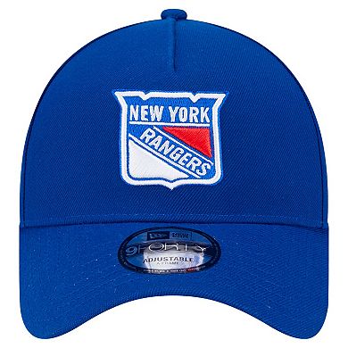 Men's New Era Blue New York Rangers Core A-Frame 9FORTY Adjustable Hat
