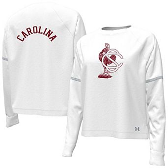 Women's Under Armour White South Carolina Gamecocks Gameday Double Knit Pullover Sweatshirt