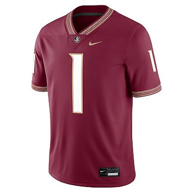 Men's Nike #1 Garnet Florida State Seminoles Game Jersey