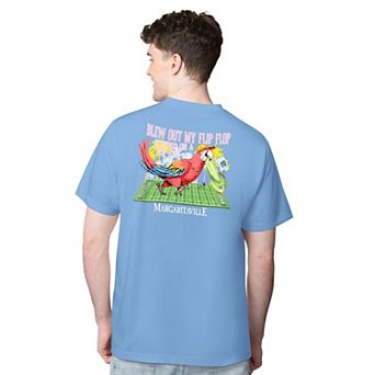 Men's Margaritaville Light Blue Dallas Cowboys Flip Flop T-Shirt