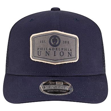 Men's New Era Navy Philadelphia Union Labeled 9SEVENTY Trucker Stretch-Snap Adjustable Hat
