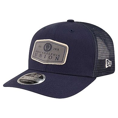Men's New Era Navy Philadelphia Union Labeled 9SEVENTY Trucker Stretch-Snap Adjustable Hat