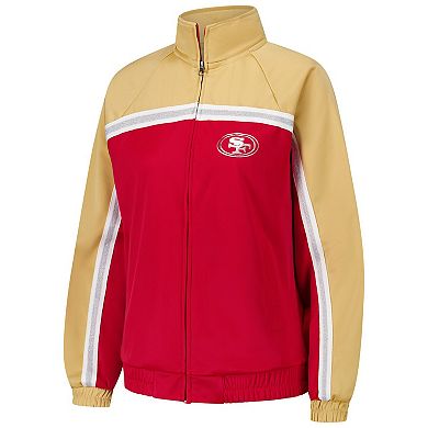 Women's G-III 4Her by Carl Banks Scarlet San Francisco 49ers Post Game Full-Zip Track Jacket