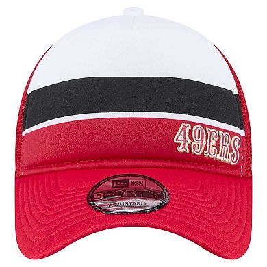Toddler New Era Scarlet San Francisco 49ers Sport Night Color Block 9FORTY A-Frame Trucker Adjustable Hat