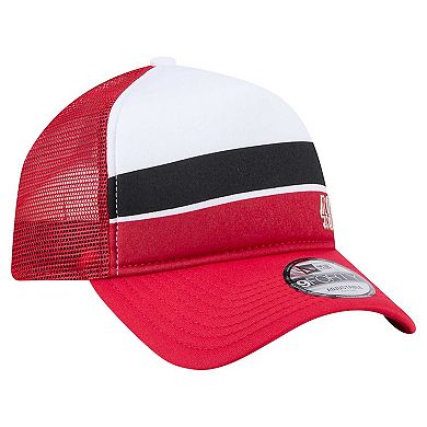 Toddler New Era Scarlet San Francisco 49ers Sport Night Color Block 9FORTY A-Frame Trucker Adjustable Hat