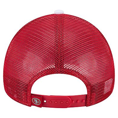 Toddler New Era Scarlet San Francisco 49ers Sport Night Color Block 9FORTY A-Frame Trucker Adjustable Hat
