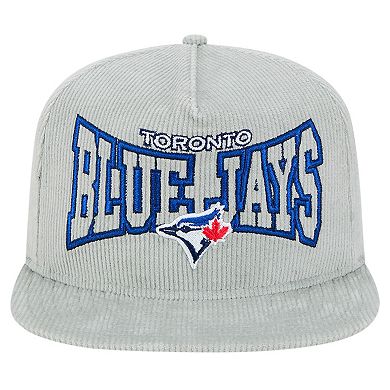 Men's New Era Gray Toronto Blue Jays Corduroy Golfer Snapback Hat