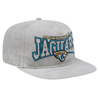 Men's New Era Gray Jacksonville Jaguars Corduroy Golfer Adjustable Hat
