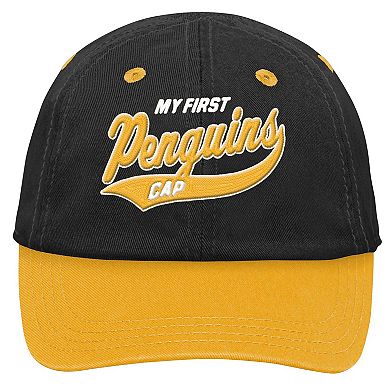 Infant Black Pittsburgh Penguins My First Tail Sweep Slouch Flex Hat
