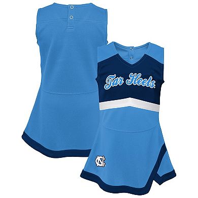 Girls Youth Carolina Blue North Carolina Tar Heels Cheer Captain Jumper Dress