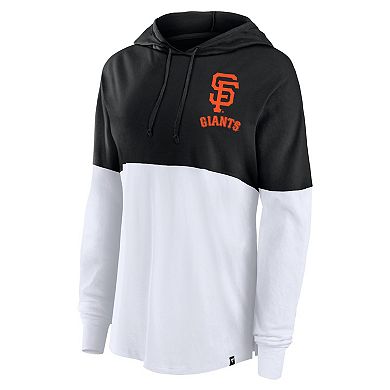 Women's Fanatics Black/White San Francisco Giants Backup Option Pullover Hoodie