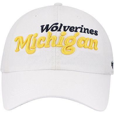 Women's '47 White Michigan Wolverines Pensacola Clean Up Adjustable Hat