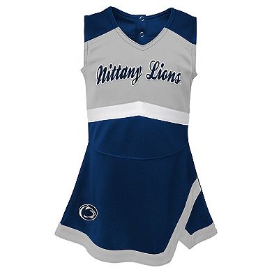 Girls Youth Navy Penn State Nittany Lions Cheer Captain Jumper Dress