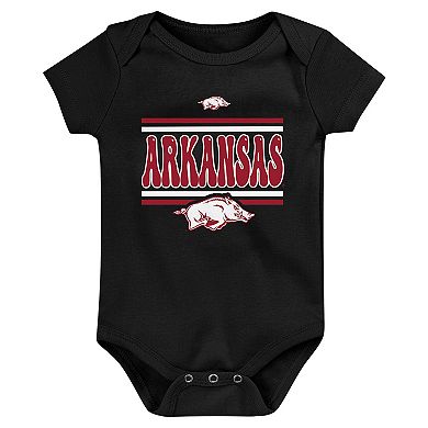 Newborn Cardinal Arkansas Razorbacks Sunday Comics 3-Pack Bodysuit Set