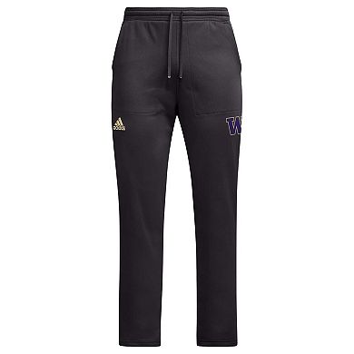 Men's adidas Black Washington Huskies Open Hem AEROREADY Pants