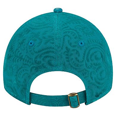 Women's New Era Aqua Miami Dolphins Throwback Flair 9TWENTY Adjustable Hat