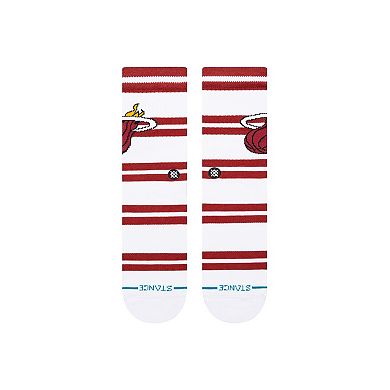 Unisex Stance Miami Heat Prep Stripe Crew Sock