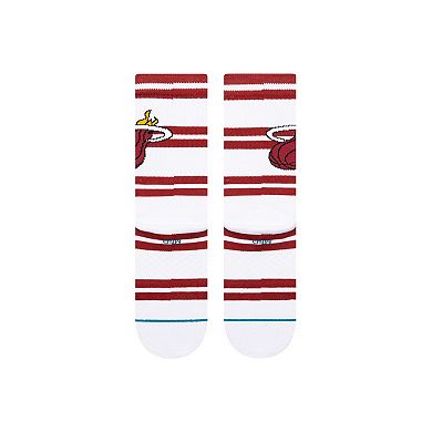 Unisex Stance Miami Heat Prep Stripe Crew Sock