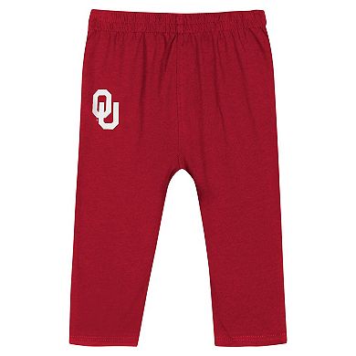 Infant Crimson Oklahoma Sooners Double Up Long Sleeve Bodysuit & Pant Set