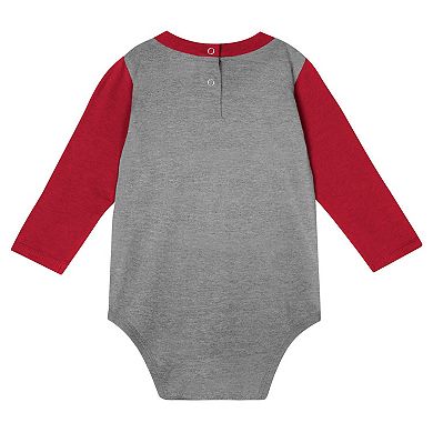 Infant Crimson Oklahoma Sooners Double Up Long Sleeve Bodysuit & Pant Set
