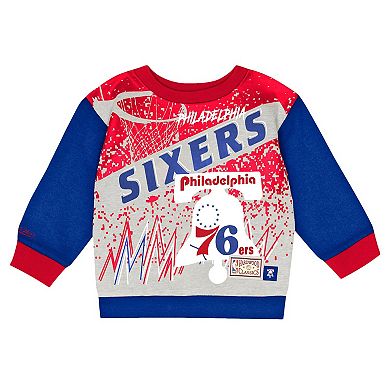 Toddler Mitchell & Ness Philadelphia 76ers Blockbuster Oversized Fleece Pant Set