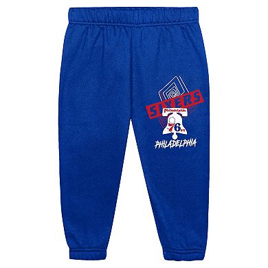 Toddler Mitchell & Ness Philadelphia 76ers Blockbuster Oversized Fleece Pant Set