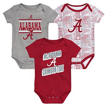 Newborn Crimson Alabama Crimson Tide Sunday Comics 3-Pack Bodysuit Set