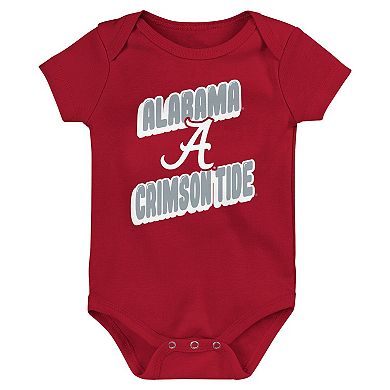 Newborn Crimson Alabama Crimson Tide Sunday Comics 3-Pack Bodysuit Set