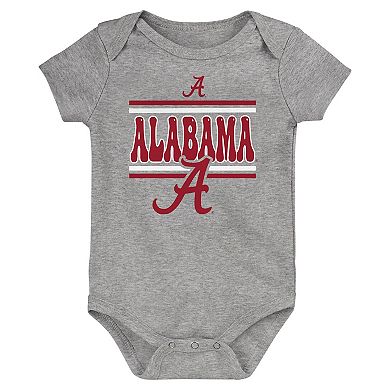 Newborn Crimson Alabama Crimson Tide Sunday Comics 3-Pack Bodysuit Set