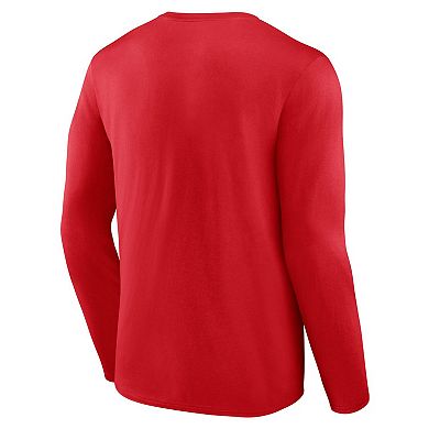 Men's Fanatics Red Team USA Wordmark Long Sleeve T-Shirt