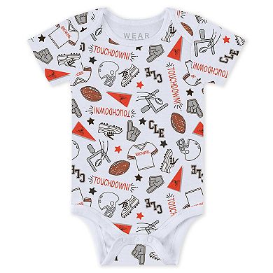 Newborn & Infant WEAR by Erin Andrews Cleveland Browns Three-Piece Turn Me Around Bodysuits & Pant Set