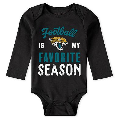 Newborn & Infant WEAR by Erin Andrews Jacksonville Jaguars Three-Piece Turn Me Around Bodysuits & Pant Set