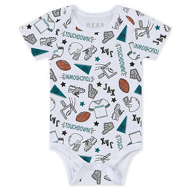 Newborn & Infant WEAR by Erin Andrews Jacksonville Jaguars Three-Piece Turn Me Around Bodysuits & Pant Set