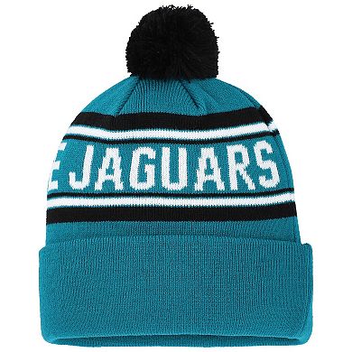 Preschool Teal Jacksonville Jaguars Jacquard Cuffed Knit Hat with Pom
