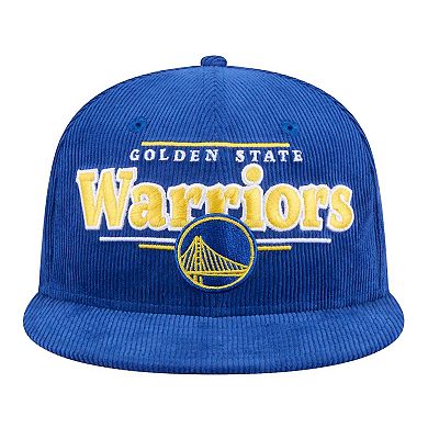 Men's New Era Royal Golden State Warriors Throwback Display Corduroy 9FIFTY Snapback Hat