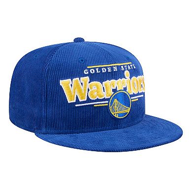 Men's New Era Royal Golden State Warriors Throwback Display Corduroy 9FIFTY Snapback Hat