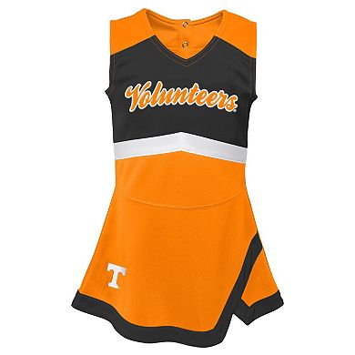 Girls Youth Tennessee Orange Tennessee Volunteers Cheer Captain Jumper Dress