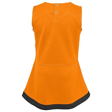 Girls Youth Tennessee Orange Tennessee Volunteers Cheer Captain Jumper Dress
