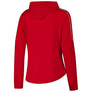 Women's Under Armour Red Wisconsin Badgers Gameday Knockout Long Sleeve Hooded T-Shirt