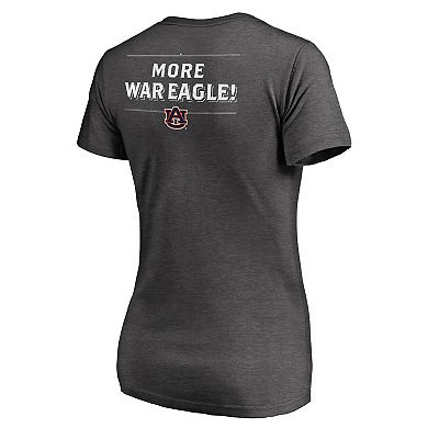 Women's Ash Auburn Tigers SEC Means More Slim Fit V-Neck T-Shirt