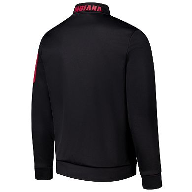Men's Colosseum Black Indiana Hoosiers Mainframe Quarter-Zip Fleece Jacket