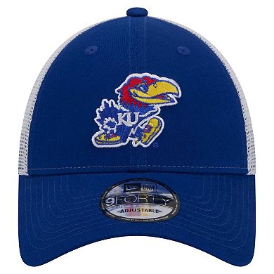 Men's New Era Royal Kansas Jayhawks Trucker 9FORTY Adjustable Hat