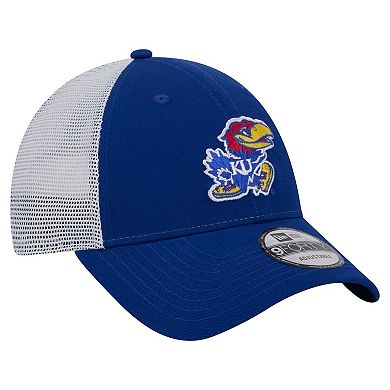 Men's New Era Royal Kansas Jayhawks Trucker 9FORTY Adjustable Hat