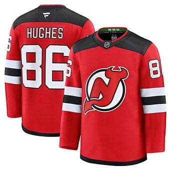 Men's Fanatics Jack Hughes Red New Jersey Devils Home Premium Jersey