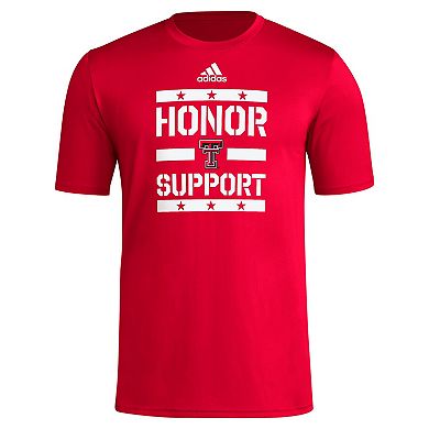 Men's adidas Red Texas Tech Red Raiders Honor & Support T-Shirt