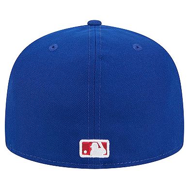 Men's New Era Royal Chicago Cubs Checkered Undervisor 59FIFTY Fitted Hat