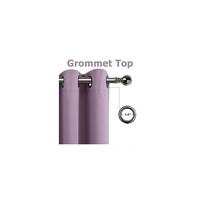 Kate Aurora 100 Percent Hotel Thermal Blackout Lavender Grommet Top Curtain Panels