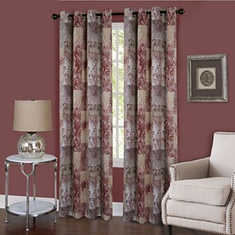 Kate Aurora Traditional Designs 2 Pack Atlanta Scroll Grommet Top Curtain Panels