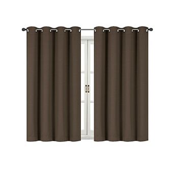 Kate Aurora 100 Percent Thermal Room Darkening Bath and Kitchen Window Curtains