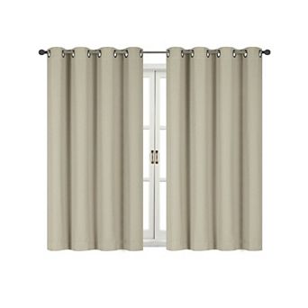 Kate Aurora 100 Percent Thermal Room Darkening Bath and Kitchen Window Curtains